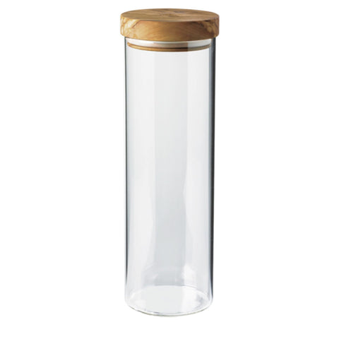 Image of BERARD Glass Jar with Olivewood Lid