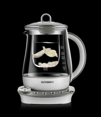 Image of (Lowest Price in North America) Buydeem Health-Care Beverage 9-in-1 Brew Cooker Kettle, 1.5L, Grey