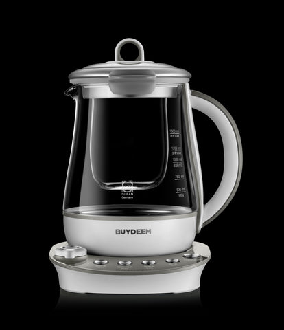 Image of (Lowest Price in North America) Buydeem Health-Care Beverage 9-in-1 Brew Cooker Kettle, 1.5L, Grey