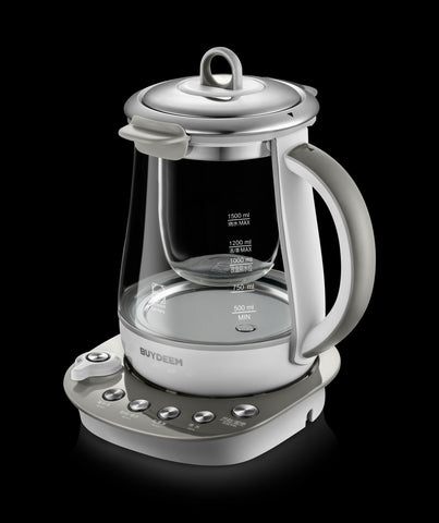 Image of (Lowest Price in North America) Buydeem Health-Care Beverage 9-in-1 Brew Cooker Kettle, 1.5L, Grey