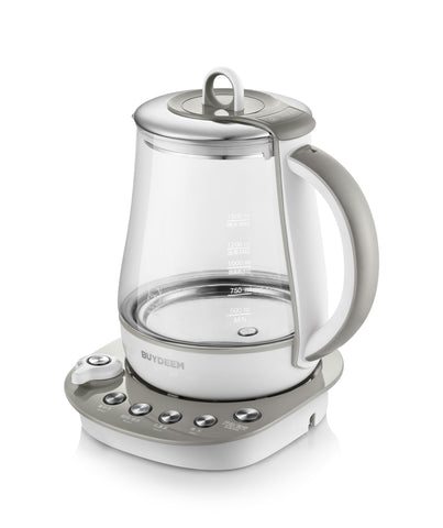 Image of (Lowest Price in North America) Buydeem Health-Care Beverage 9-in-1 Brew Cooker Kettle, 1.5L, Grey