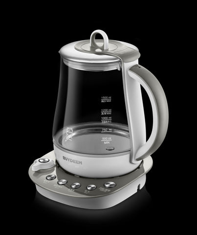 Image of (Lowest Price in North America) Buydeem Health-Care Beverage 9-in-1 Brew Cooker Kettle, 1.5L, Grey