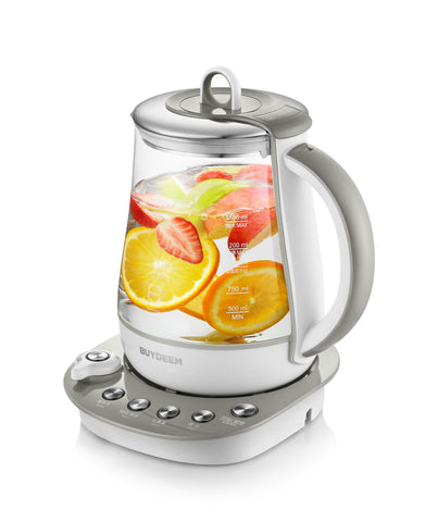 Image of (Lowest Price in North America) Buydeem Health-Care Beverage 9-in-1 Brew Cooker Kettle, 1.5L, Grey