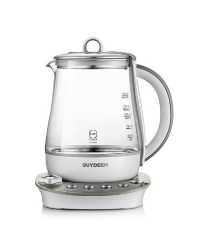 Image of (Lowest Price in North America) Buydeem Health-Care Beverage 9-in-1 Brew Cooker Kettle, 1.5L, Grey