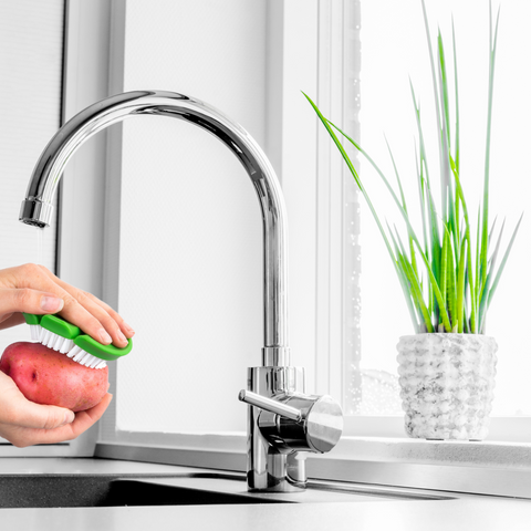 Image of Vegetable Cleaning Brush 2 Pack 3.5"/8.6cm (1 Soft/1 Hard)