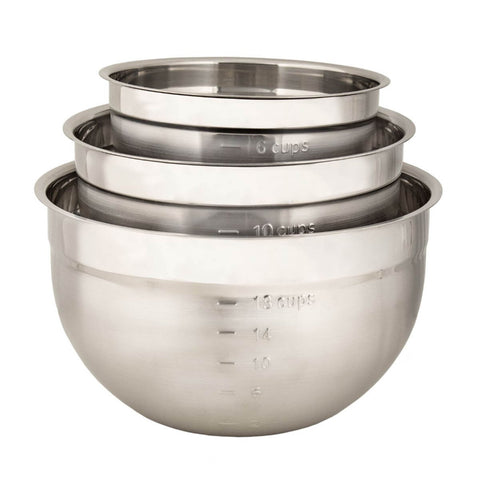 Image of Cuisipro Stainless Steel Mixing Bowl - Set of 3