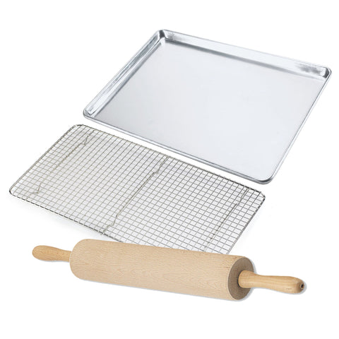Image of The Ultimate Baking Bundle: Baking Sheet / Cooling Rack / Rolling Pin bundle