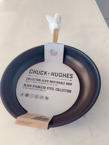 Image of 限时优惠 |加拿大知名品牌Chuck-Hughes 12“（30cm)不粘不锈钢平底锅