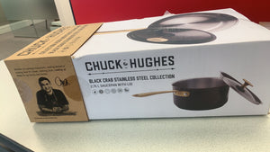Canadian famous brand Chuck-Hughes black stainless steel non-stick soup pot (all metal)