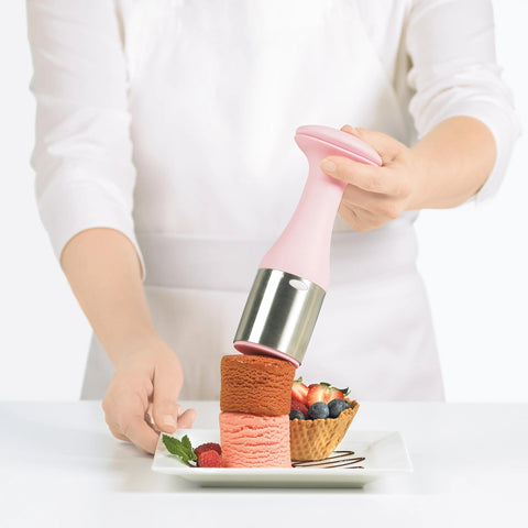 Image of Stainless steel ice cream scoop cylindrical