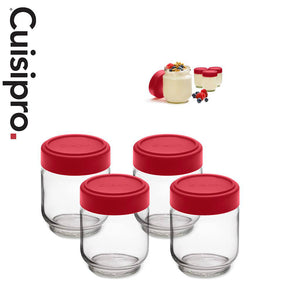 Glass sealed storage jar set of 4